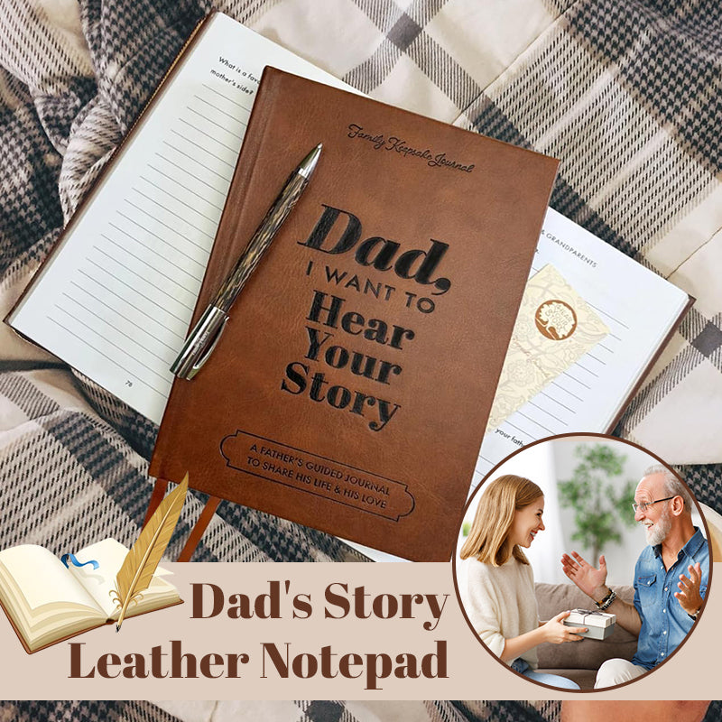 Dad's Story Leather Notepad