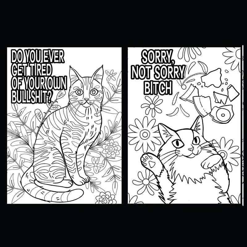 Funny Kitty Memes Coloring Book