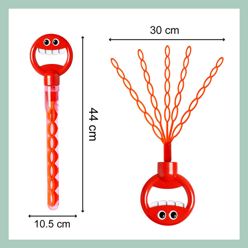 Hand Holding Smiley Bubble Wand