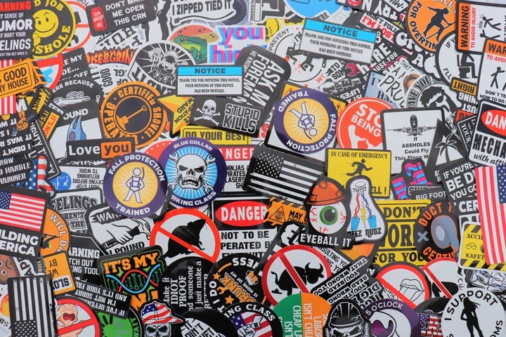 150pcs Hard Hat Stickers Pack(DIRTY) - Perfect for Helmets, Toolboxes