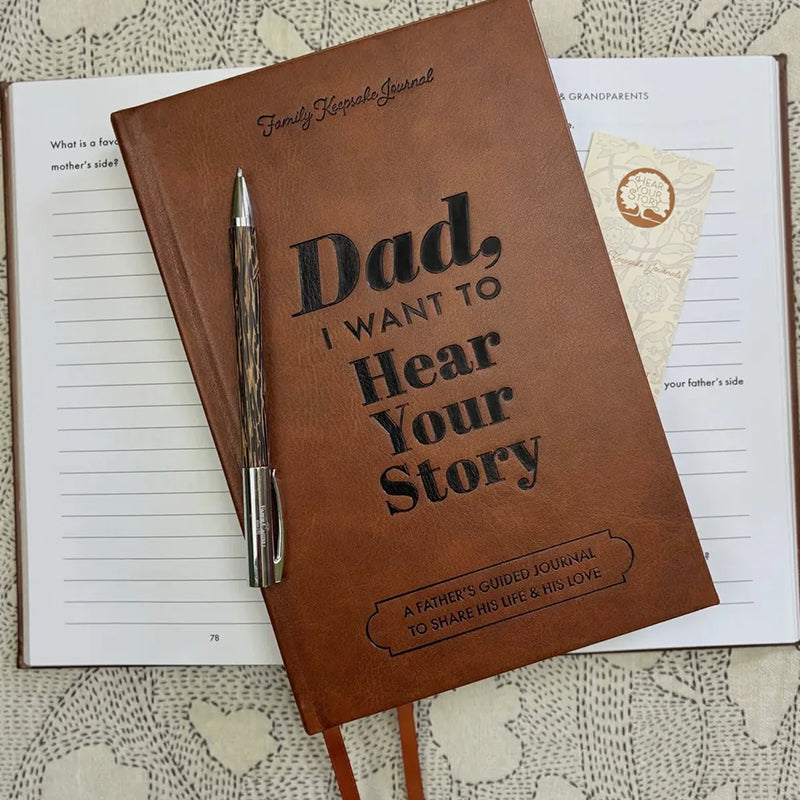 Dad's Story Leather Notepad