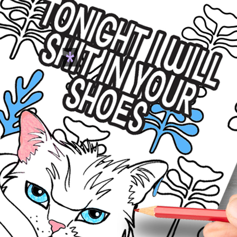 Funny Kitty Memes Coloring Book