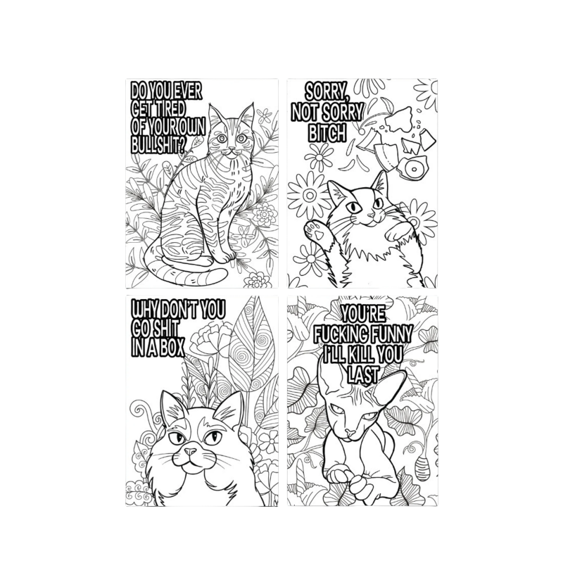 Funny Kitty Memes Coloring Book